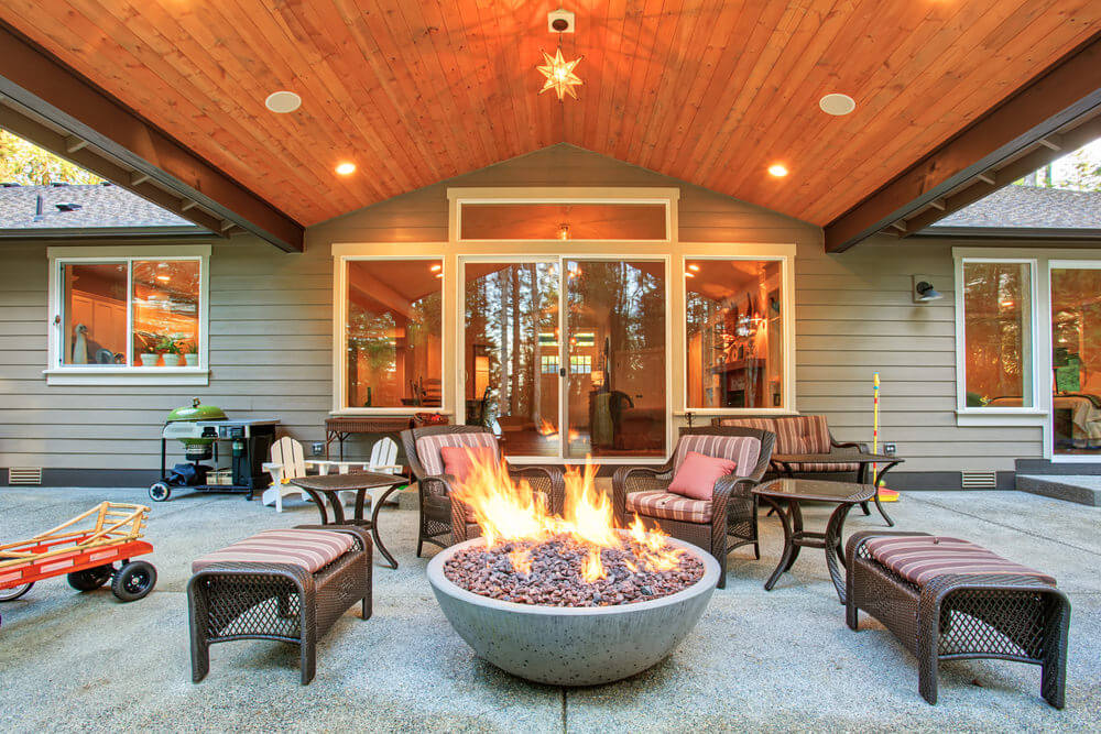 outdoor lighting ideas for patios - fire pits